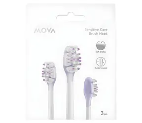 MOVA ABH2-SE / Náhradní hlavice pro sonický kartáček citlivé zuby / 3 ks / MOVA Fresh 20, Sensus Fresh 10