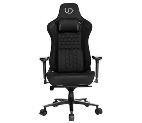 ULTRADESK Herní křeslo Throne černá / textil / 4D področky / 140 kg / sklon 90–170°