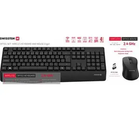 Swissten / Klávesnice s myší / Bezdrátová / CZ layout