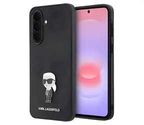 Karl Lagerfeld Fixed Glitter Metal Ikonik černá / Zadní kryt / Samsung Galaxy A37