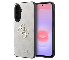 Guess 4G Metal Logo růžová / Zadní kryt / PU / pro Samsung Galaxy A37