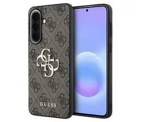 Guess PU 4G Metal Logo hnědá / Zadní kryt / Samsung Galaxy A57 / Umělá kůže / Kovové logo