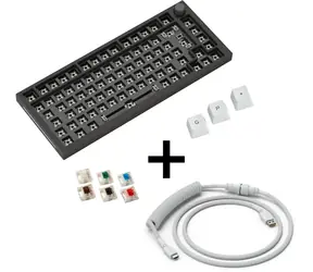 Glorious GMMK Pro White on Black 75% TKL / herní klávesnice / mechanická / spínače Gateron Clear / GPBT keycaps / RGB