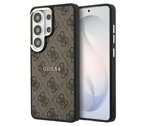 Guess PU Leather 4G Gold Frame hnědá / Zadní kryt / Samsung Galaxy S26 Ultra / Magnetický / PU kůže