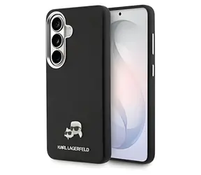 Karl Lagerfeld Grained PU Leather K&CH Heads Magnetic černá / Zadní kryt / Samsung Galaxy S26