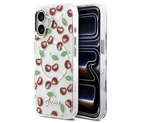 Guess IML Glitter Cherry iPhone 17 / Zadní kryt / MagSafe