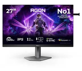 27" AOC AGON Pro AG276FK černá / Fast IPS / 1920x1080 / 520 Hz / 400 cd/m2 / HDMI + DP / VESA / repro