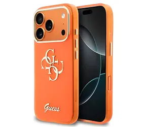 Guess IML 4G Script Metal Logo oranžová / Zadní kryt / iPhone 17 Pro Max