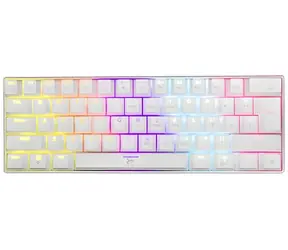 White Shark SHINOBI 2 bílá / Herní mechanická klávesnice / US layout / červené spínače / USB