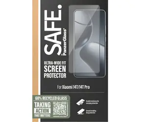 PanzerGlass SAFE UWF pro Xiaomi 14T a 14T Pro černá / Tvrzené sklo / Plně nalepovací / 0,65 mm
