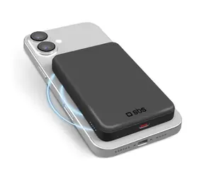 SBS PowerBank Qi2 Mag 5000 mAh černá / Powerbanka / Qi2 / USB-C PD 20W