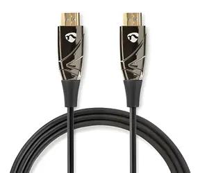 Nedis HDMI AOC 15 m černá / Kabel HDMI / Aktivní optický / High Speed / 4K 60Hz / 18 Gbps / Ethernet