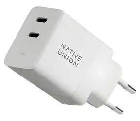 Native Union Fast GaN bílá / Nabíjecí adaptér / Power Delivery / 35W / 2x USB-C