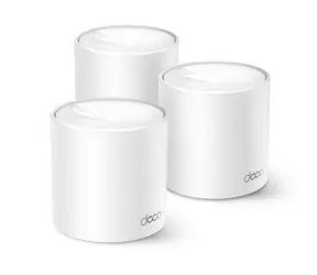 TP-Link Deco X1500 (3-pack) bílá / Wi-Fi 6 systém MESH AX1500 / Dual-band / 2x GLAN