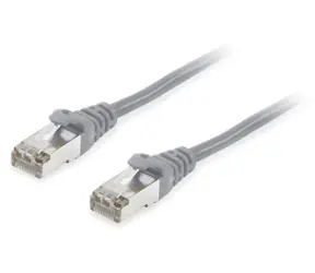 Equip CAT6A S/FTP šedá / Patch kabel / RJ-45 / PoE / 15 m