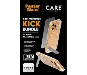 PanzerGlass Bundle 3v1 Kick / Ochranná sada pro iPhone 17 Pro Max / temperované sklo + kryt + ochrana kamery