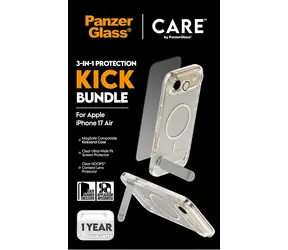 PanzerGlass Bundle Kick 3v1 pro iPhone 17 Air / Ochranná sada / Temperované sklo + PET + silikon