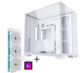 Lian Li O11 Vision Compact + HydroShift II LCD-S 360TL bílá / Bundle skříň + AiO chlazení / 360 mm / LCD / Intel + AMD