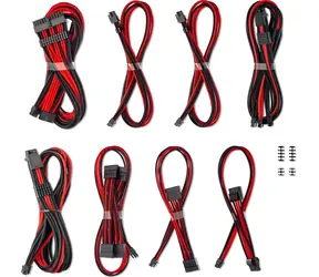 CableMod PRO ModMesh C-Series černo-červená / Sada kabelů / Corsair RMi & RMx / 12VHPWR / Dual StealthSense