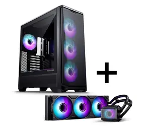 PHANTEKS Eclipse G400A + Glacier M25 Gen2 černá / Sada: PC skříň + AiO vodní chladič CPU / Mid Tower / průhledná bočnice