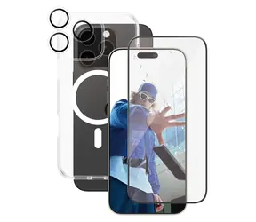 PanzerGlass CARE Bundle iPhone 16 Pro Max čirý / Ochranná sada / Tvrzené sklo UWF + Hoops + kryt Urban Combat