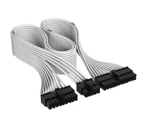 Corsair Premium Sleeved 24-Pin ATX kabel (Gen 4) bílá / jednotlivě opletený / délka 610 mm
