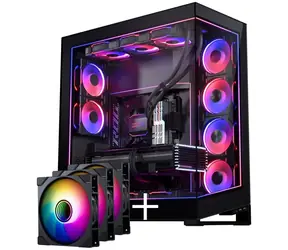 PHANTEKS NV Series NV7 černá + M25 Gen2 D-RGB 3×140 mm + DRGB Kit / Full tower skříň / E-ATX / průhledná bočnice