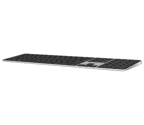 Apple Magic Keyboard s Touch ID a numerickou klávesnicí stříbrno-černá / Klávesnice / Bluetooth / DE Layout