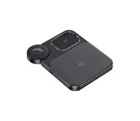 USAMS 3v1 Desktop Wireless černá / Bezdrátová nabíječka / 15 W
