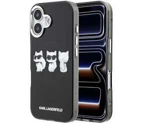 Karl Lagerfeld IML Choupette Trio Watercolor černá / Zadní kryt / MagSafe / iPhone 17