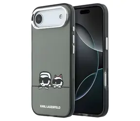 Karl Lagerfeld IML K&CH Heads Logo černá / Zadní kryt pro iPhone Air / MagSafe