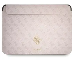 Guess PU 4G Metal Logo růžová / Pouzdro pro MacBook 13"