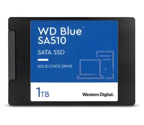 WD Blue SA510 1 TB / SSD / 2.5" SATA III / R: 560 MB/s / W: 520 MB/s / TLC