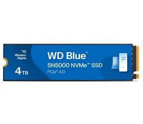 WD Blue SN5000 4TB / M.2 SSD 2280 / PCIe Gen4 x4 / čtení: 5500MBps / zápis: 5000MBps / 5y