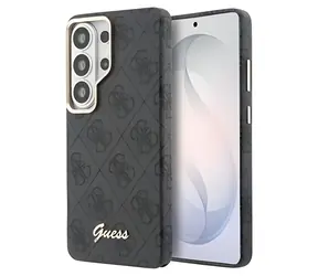 Guess PU 4G Script Metal Logo Magnetic černá / Zadní kryt / pro Samsung Galaxy S26 Ultra / Umělá kůže / Magnetický