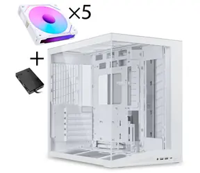 Lian Li O11 Dynamic Mini V2 Flow UNI FAN SL-INF Edition bílá / PC skříň / 5ks 120mm ARGB Reverse Blade PWM