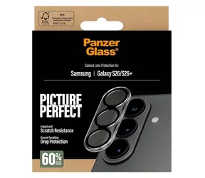 PanzerGlass PicturePerfect černá / Ochranný kryt objektivu / Samsung Galaxy S26, S26+ / Tvrzené sklo