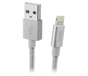 SBS stříbrná / Kabel USB-A - Lightning / 10 W / 1 m / MFI