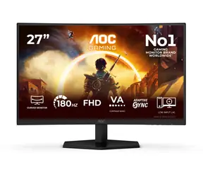 27" AOC Gaming C27G42FE černá / Monitor / VA / 1920x1080 / 180Hz / HDMI + DP / VESA