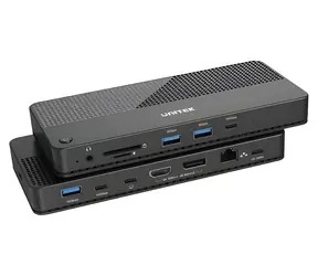 Unitek D1079A / Dokovací stanice / 12v1 / USB4 / HDMI 2.1 8K / DisplayPort 1.4 / PD 100 W / RJ-45