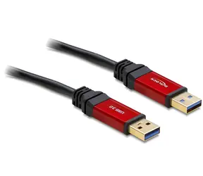 Delock USB 3.0-A samec/samec / USB kabel / 5 m / Premium