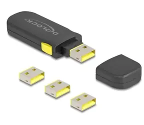 DeLock USB Port Blocker Set / Blokovač USB portů / 4 ks + klíč / USB Typ-A