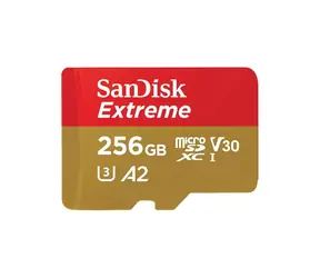 SanDisk Extreme microSDXC 256 GB / Paměťová karta / A2 / UHS-I U3 V30 / čtení: 190 MB/s / zápis: 130 MB/s