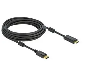 DeLock Kabel DisplayPort (M) - HDMI (M) 7 m černá / Video kabel / trojnásobné stínění / zamykací konektor
