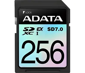 ADATA Premier Express Gen3 256 GB SDXC / Paměťová karta / SD Express PCIe 3.0 / 800 MB/s / 700 MB/s / U3 / V30