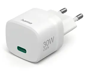 Hama rychlá USB-C nabíječka bílá / Síťová nabíječka / GaN / 30 W / PD / QC 3.0