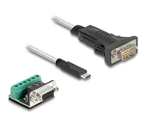 DeLock USB 2.0 Type-C na RS-422/485 / Adaptér / 6pin Terminal Block / 5 V / 2 m