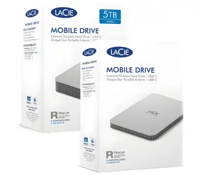 LaCie Mobile Drive 5 TB šedá / Externí HDD / Apple Exclusive / USB 3.2 Gen 1 / USB-C