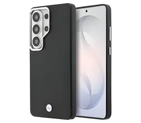BMW Signature PU Leather pro Samsung Galaxy S26 Ultra černá / Zadní kryt / Kovové logo / Koženkový (PU)