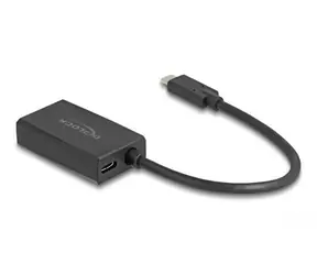 DeLock DisplayPort na USB-C černá / Adaptér / DisplayPort 1.2 / 4K 60 Hz